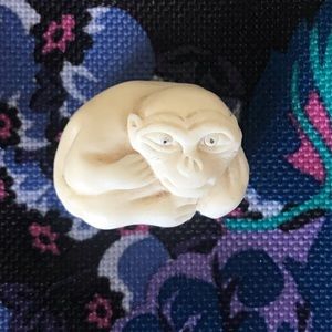 Carved Bone Monkey